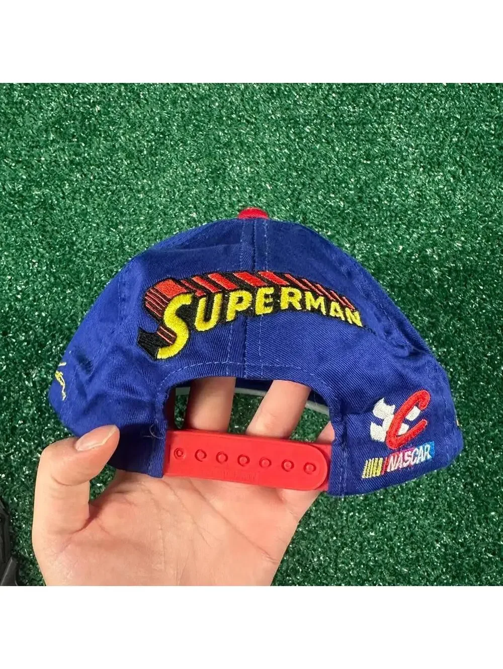 Retro 1990s-2000s? chase authentics Superman racing snapback hat cap grunge
